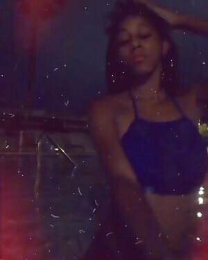 My 19 year old cousin in a blue bikini