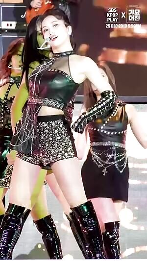 Twice Sana in tight leather -- HD Version!