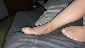 Fiancé footjob tease ;)