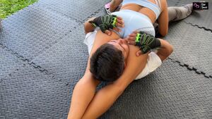 Muscle Girls Athletic Choke Domination FitFemdom