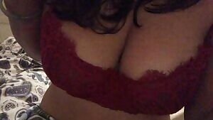 Do you guys like my red lacey bra?