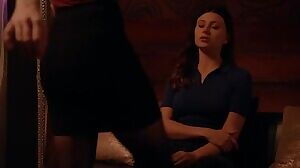 Rose McIver giving a lap dance to Aly Michalka