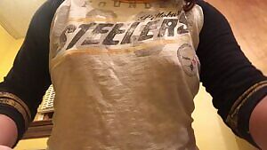 She lifts that Steel Curtain...