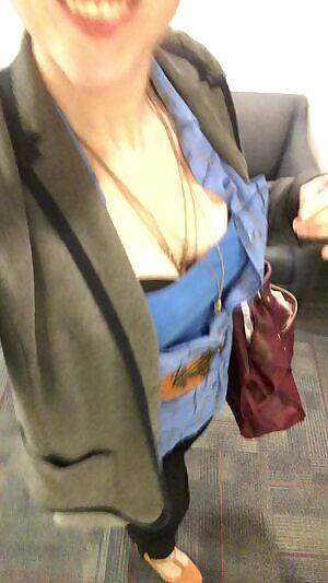 Tits down the stairs