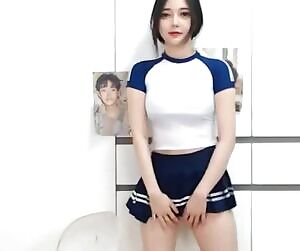 Korean BJ - Sexy Butt Dance in Schoolgirl Outfit