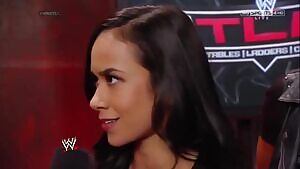 Renee Young getting turned on by Aj Lee