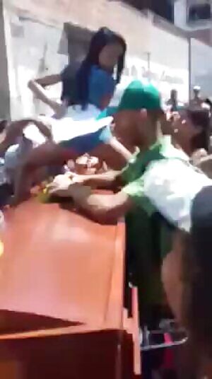 Twerking on a friends casket.