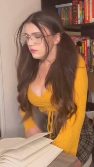 Burping Brunette Cleavage Dirty Talk Glasses