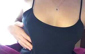 Touching her gorgeous tits