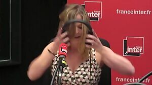 French radio host goes topless during her segment on 