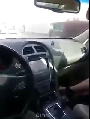 Drunk Sheikh wife half naked in car