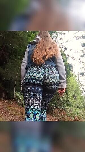 Getting fully naked and fucking on a public trail is so exhilarating!