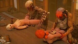 Ciri & Triss taking a pounding