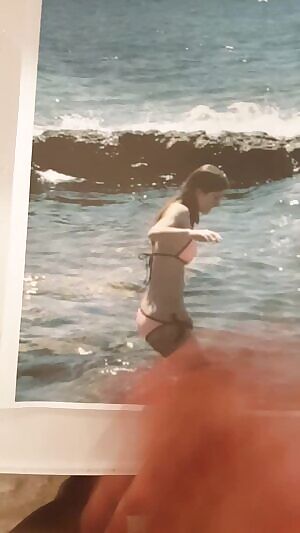 Huge Load on hot friend in bikini