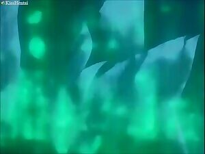 Miko and Fubuki restrained by tentacles