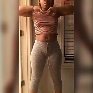 When she turns around...