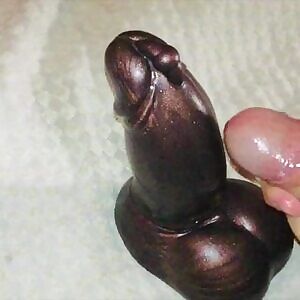 Applying real cum lube.