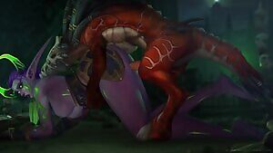 Night Elf getting mounted