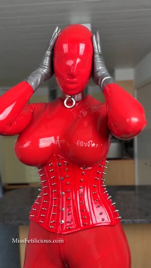 Masked Catsuit Collar Collared Corset
