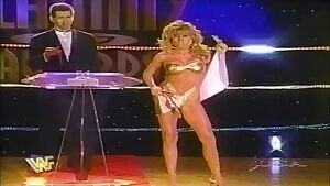 Marlena ripping off her skirt and showing off her ass in a bikini