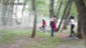 Friends going in public