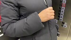 Having some fun in the hotel hallway, anyone need room service?