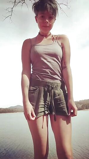 Flashing at the public lake