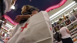 Shopping with a miniskirt