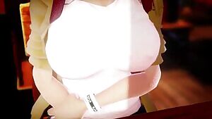 Public Futa Jerk Off in a Resturaunt