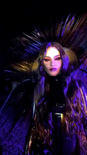 Vanessa Hudgens tight latex pants