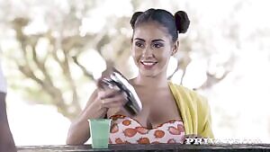 Aysha, Teen Debut finishes with a Sticky Cumshot