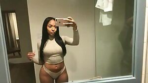 eva in the hotel mirror