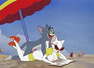 Tom at the beach with Toodles