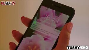 Blonde with elastic booty framed slit anal fuck