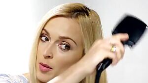 Fearne Cotton playing with her hair