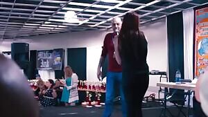 Showing off her butthole tattoo...