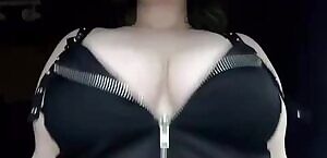 Teasing you with my big, bouncy tits.