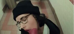 Blowjob and Cumwalk at the Mall