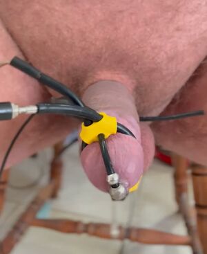 Electrostimulation Cum Cumshot Electric Electro