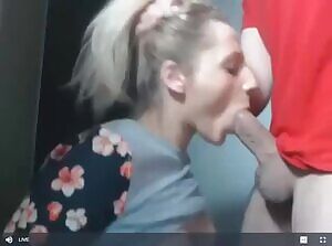 Amateur girl throat fucking with big cock