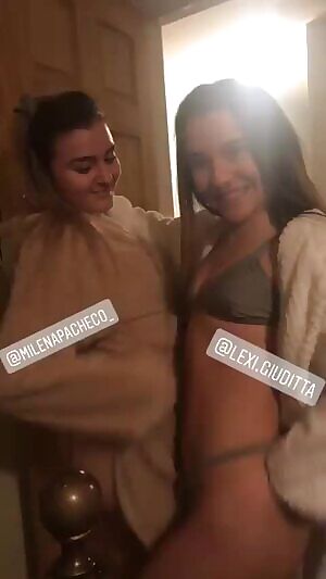 teasing their bikinis