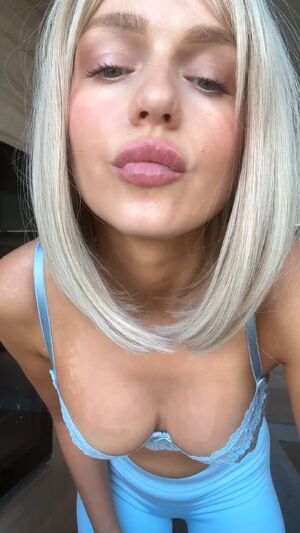 Sexy Lingerie Beautiful Blonde Teasing
