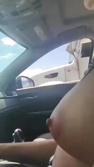 Giving the truck drivers some entertainment