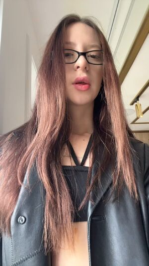 Blowing Clouds Brunette Glasses Goddess Leather