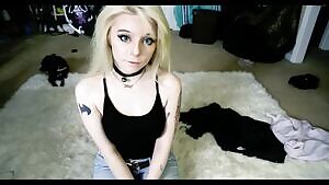 Impressive blonde shows off