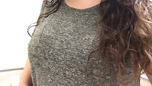 Bored at work and took this in the bathroom. Next time I'll try to be bolder and take them out of the bra.