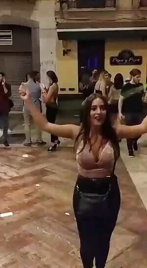 Big tits jumping rope