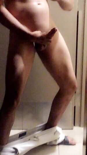 Still playing with my cock at work. Fantasizing about my wet dream. What would you do if you saw me?