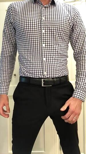 Pulling it out of my slacks