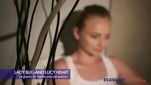 Toned Russian lesbian has her tight hole fucked by hot teen